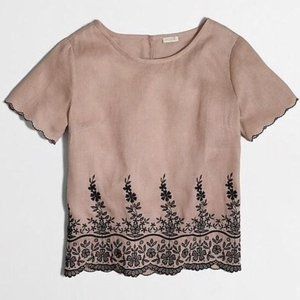 J.Crew Embroidered Lilac Tunic